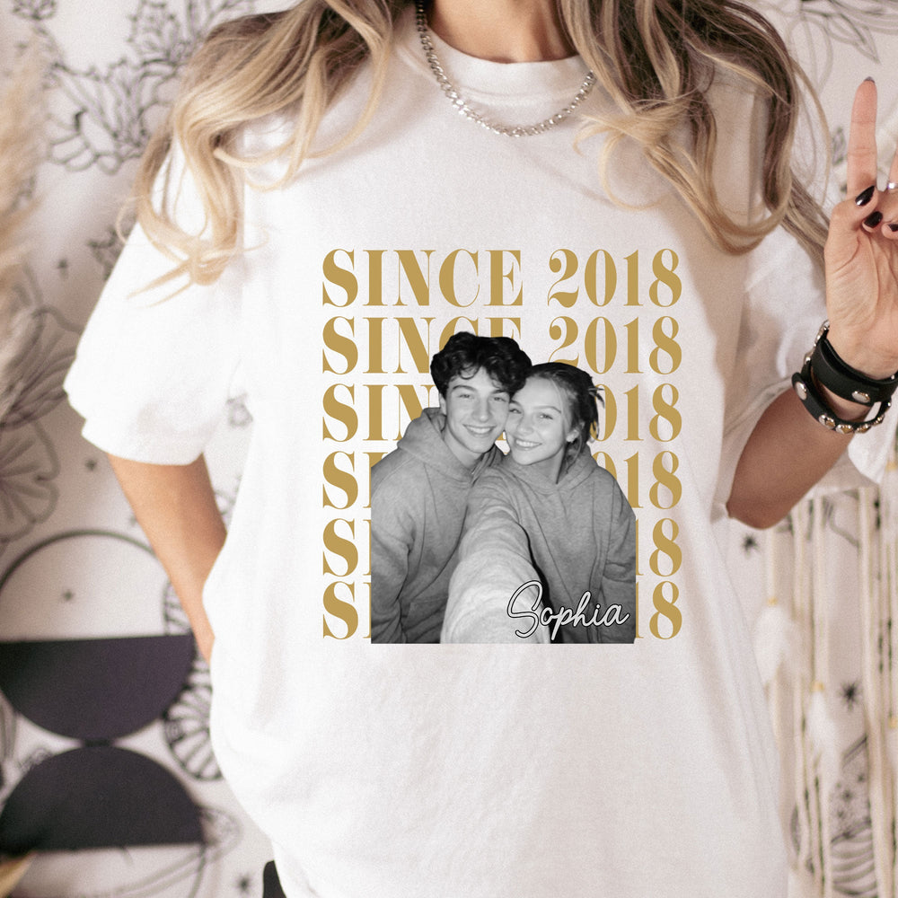 Couple Together Since Custom Photo - Personalized Shirt