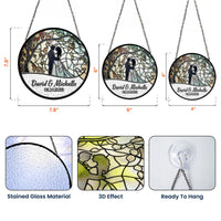 Couple Wedding Anniversary - Personalized Window Hanging Suncatcher