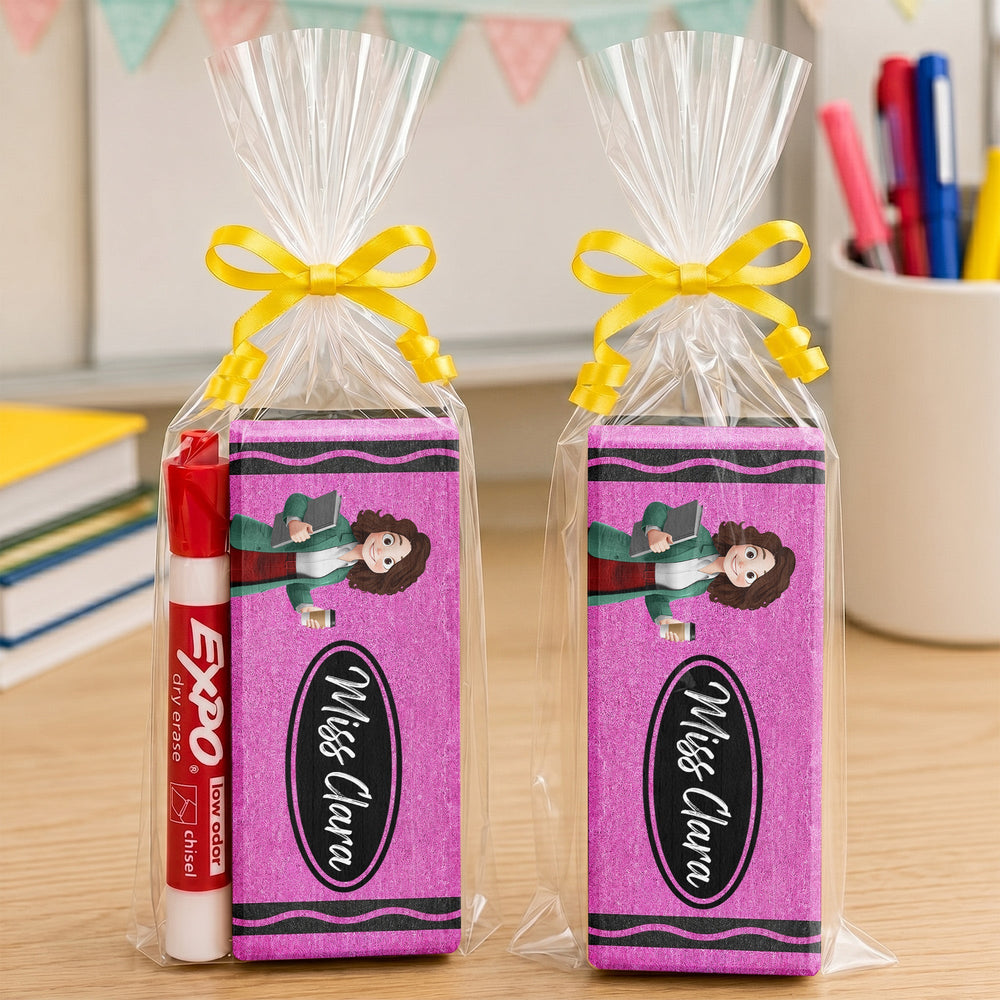 Crayon Themed Teacher - Personalized Whiteboard Eraser
