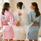 Custom Birth Flower & Name For Her, Bridesmaids, Friends, Wife, Mom, Daughter - Personalized Robe