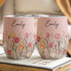 Personalized Birth Flower Wine Tumbler - Custom Name Stainless Steel Travel Cup, Birthday Gift For Her