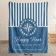 Custom Boat Name, Nautical, Anchor - Personalized Blanket