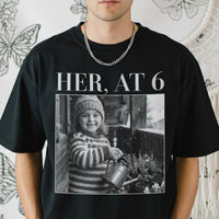 Custom Childhood Photo Of Him, Her - Personalized Photo Couple Matching Comfort Tee