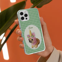 Custom Dog Cat Portrait - Turn Pet Photo Into Art - Retro Frame - Personalized Phone Case