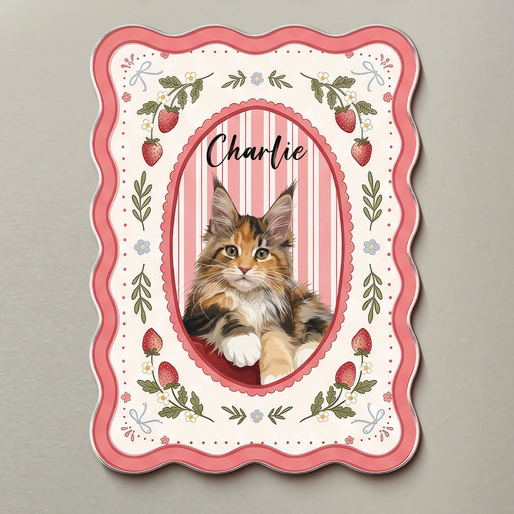Custom Dog Cat Portrait - Turn Pet Photo Into Art - Vintage Frame - Personalized Magnet