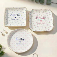 Custom Favorite Bible Verse And Name Faith Gift - Personalized Jewelry Dish