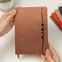 Custom Monogram Initial Name For Her, Him - Personalized Leather Journal