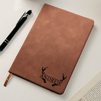 Custom Monogram Initial Name For Her, Him - Personalized Leather Journal