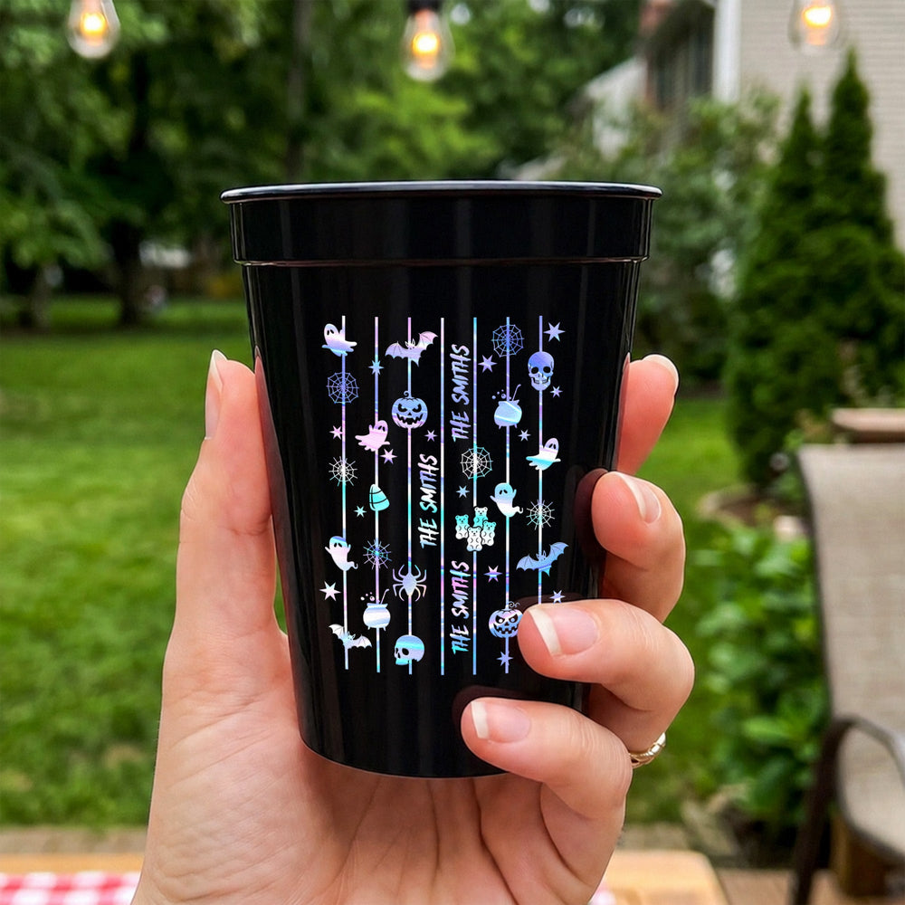 Custom Name Halloween Party Cups - Personalized Spooky Stadium Drinkware