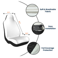 Custom Pet Face With Cut Pawprints - For Dog Lovers, Cat Lovers - Personalized Photo Car Seat Cover
