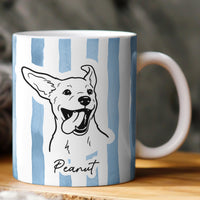 Custom Pet Portrait Mug Dog Mug Cat Mug New Version - Personalized Photo Mug