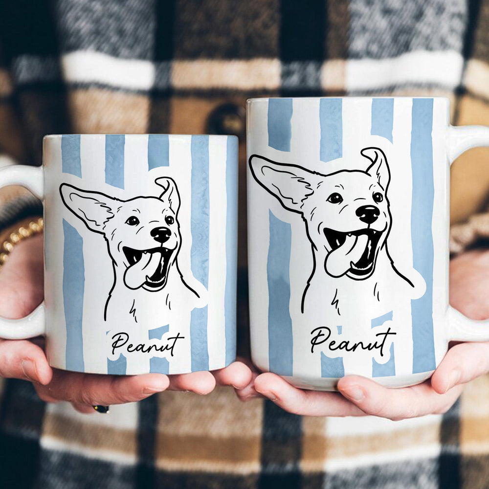 Custom Pet Portrait Mug Dog Mug Cat Mug New Version - Personalized Photo Mug