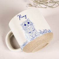 Custom Pet Portrait Mug For Pet Lovers, Dog Mom, Cat Mom - Personalized Photo Pottery Mug