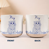 Custom Pet Portrait Mug For Pet Lovers, Dog Mom, Cat Mom - Personalized Photo Pottery Mug