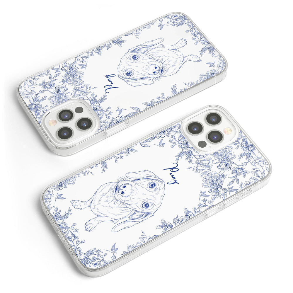 Custom Pet Portrait Phone Case For Dog Lover, Cat Lover - Personalized Phone Case