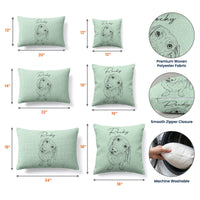 Custom Pet Portrait Sketch Line Art Gift For Dog Lover, Cat Lover - Personalized Pillow