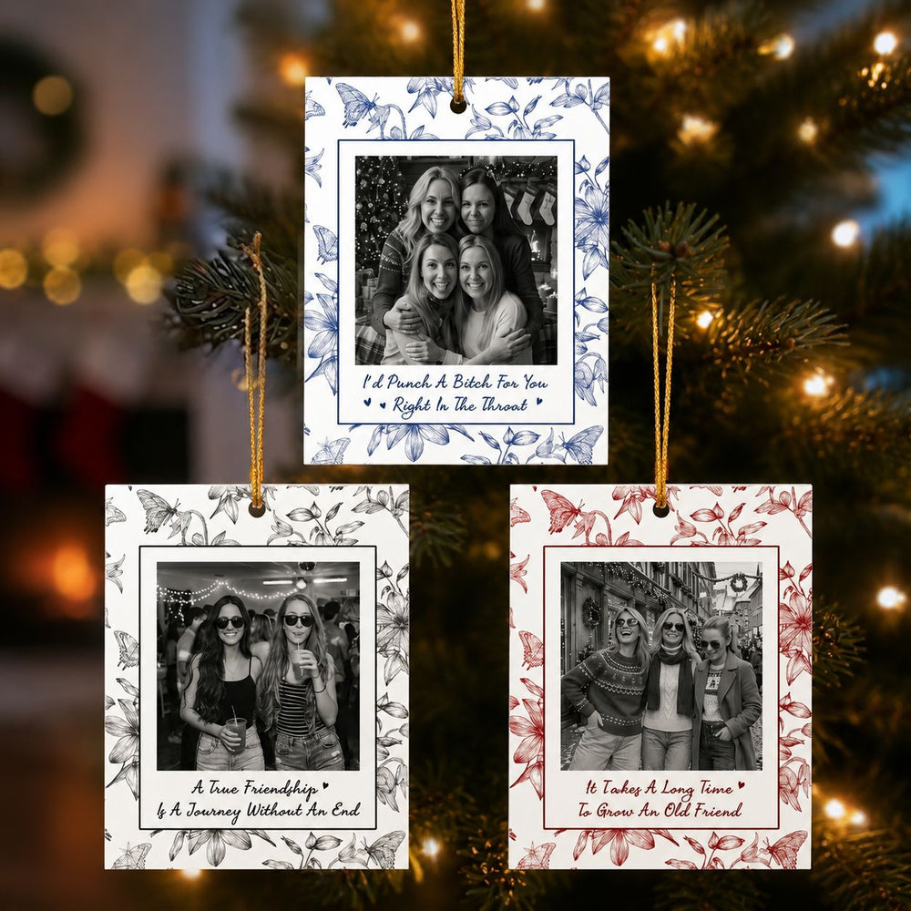Personalized Photo Christmas Ornament - Funny Best Friend Keepsake Gift