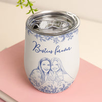 Custom Photo Gift For Friends, Soul Sisters - Personalized Photo Wine Tumbler