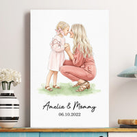 Mother's Day Gifts, Custom Photo Mommy & Me Mother's Day Gift For Mom, Wife - Personalized Poster