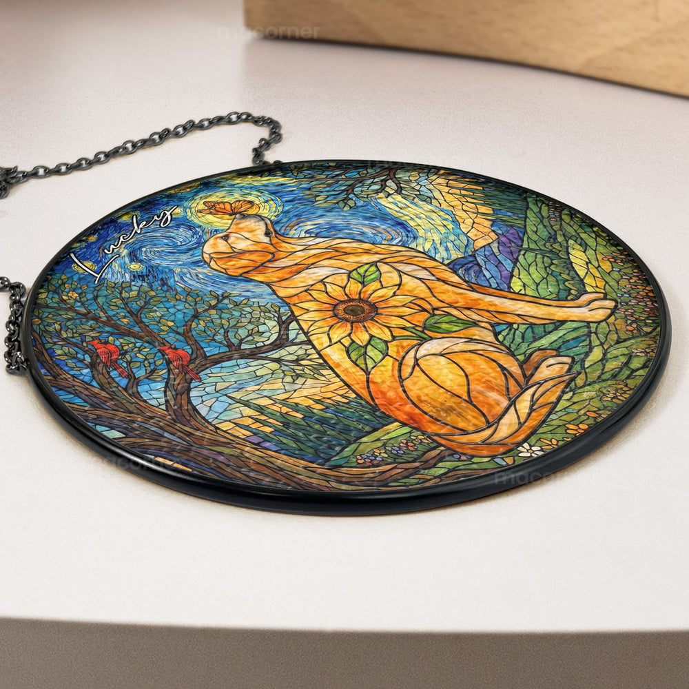 Custom Photo Pet Memorial Personalized Window Hanging Suncatcher