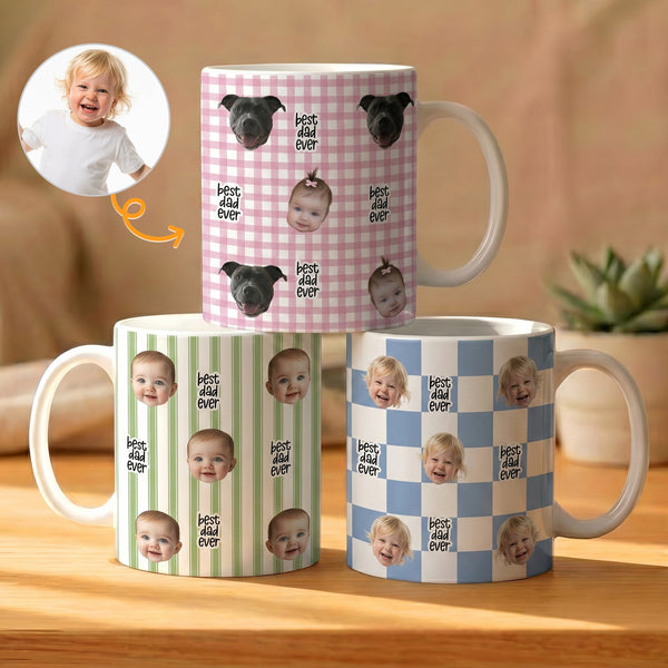 Custom Photo Watercolor Style Gift For Him Her - Personalized Mug