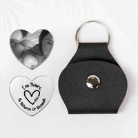 Custom Spicy Photo & Message - Personalized Leather Photo Pocket Hug