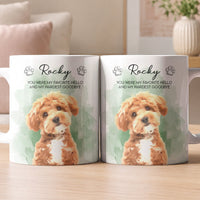 Custom Watercolor Pet Portrait Memorial Gift - Personalized Mug