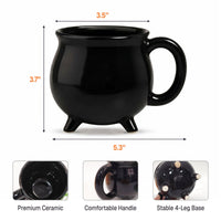 Personalized Vintage Witch Cauldron Mug - Custom Name Halloween Gift for Her