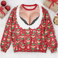 Custom Like Father Like Daughter Ugly Christmas Sweater, Funny Xmas Sweatshirt