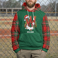 Personalized Initial Christmas Hoodie, Custom Name Matching Family Fleece Sweatshirt