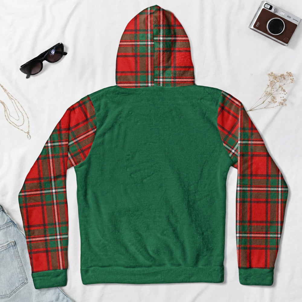 Personalized Initial Christmas Hoodie, Custom Name Matching Family Fleece Sweatshirt
