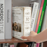Personalized Anniversary Counting Time Ceramic Book Vase, Custom Years Love Story Gift for Couples, Parents