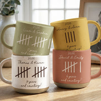 Years & Counting – Personalized Anniversary Pottery Mug