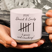 Years & Counting – Personalized Anniversary Pottery Mug