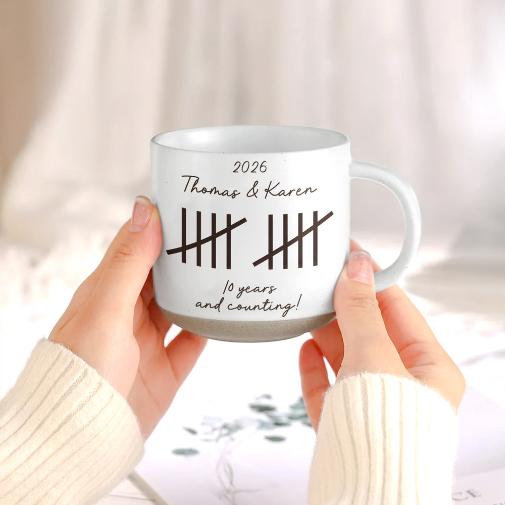 Years & Counting – Personalized Anniversary Pottery Mug