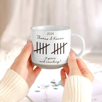 Years & Counting – Personalized Anniversary Pottery Mug