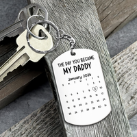 Custom Baby Photo Sketch Line Art Father's Day Gift For New Dad, Husband - Personalized Keychain | Meaningful Keepsake Gift