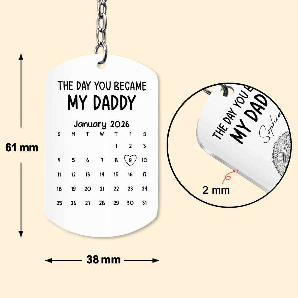 Custom Baby Photo Sketch Line Art Father's Day Gift For New Dad, Husband - Personalized Keychain | Meaningful Keepsake Gift