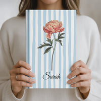 Custom Birth Flower Gift For Her, Friends, Sisters, Coworker - Personalized Journal