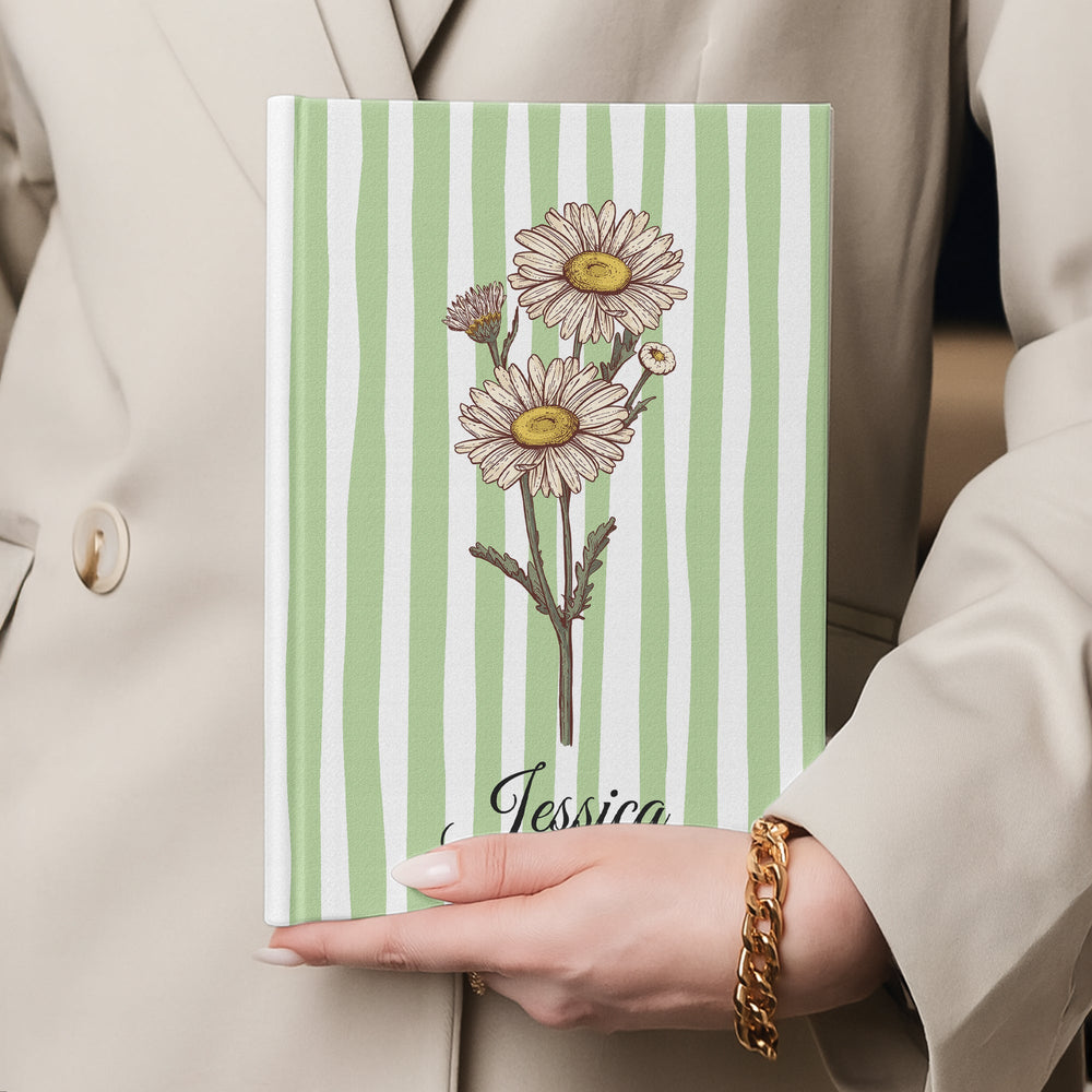 Custom Birth Flower Gift For Her, Friends, Sisters, Coworker - Personalized Journal