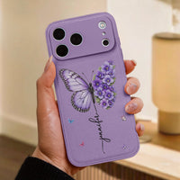 Custom Birth Flower & Name Butterfly - Personalized Phone Case | Floral Phone Gift