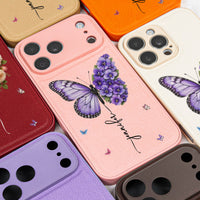 Custom Birth Flower & Name Butterfly - Personalized Phone Case | Floral Phone Gift