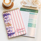 Personalized Birth Flower Daily Planner - Custom Name Spiral Notepad Gift for Her