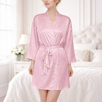 Custom Birth Flower & Name For Her, Bridesmaids, Friends, Wife, Mom, Daughter - Personalized Robe