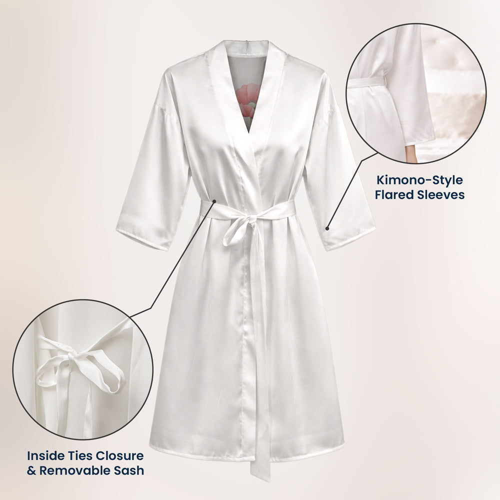 Custom Birth Flower & Name For Her, Bridesmaids, Friends, Wife, Mom, Daughter - Personalized Robe