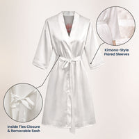 Custom Birth Flower & Name For Her, Bridesmaids, Friends, Wife, Mom, Daughter - Personalized Robe