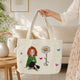 Custom Birth Flower & Name For Her, Coworker, Friends, Daughter - Personalized Tote Bag
