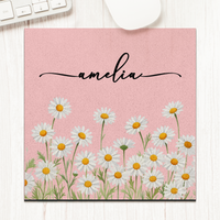 Custom Birth Flower & Name For Her, Coworkers, Friends, Teacher - Mouse Pad