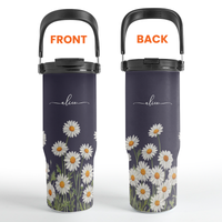 Custom Birth Flower & Name For Her, Coworkers, Friends, Teacher - Personalized 30oz Tumbler