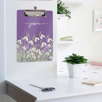 Custom Birth Flower & Name For Her, Coworkers, Friends, Teacher - Personalized Clipboard
